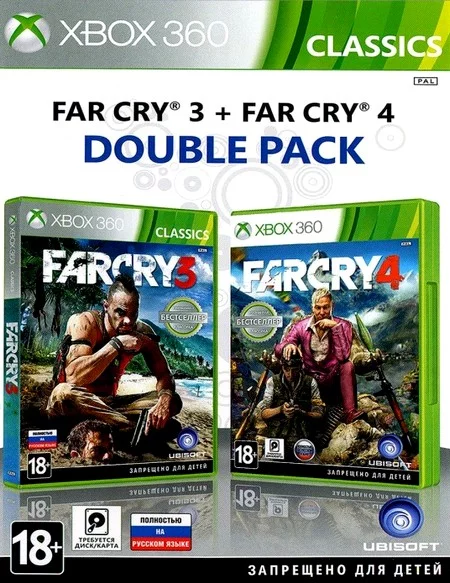 Far Cry 3 и Far Cry 4 Double Pack (Xbox 360 FreeBoot God Fullrus)